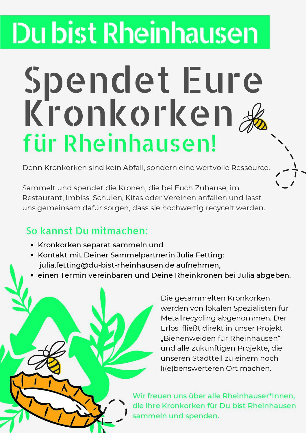 Spendet Eure Kronkorken für Rheinhausen